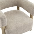 thumbnail image 5 of Christopher Knight Home Modern Boucle Upholstered Accent Chair, Lounge Chair with Solid Wood Legs, Wheat, 5 of 11
