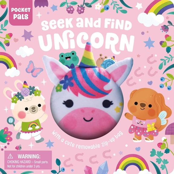 Pocket Pals: Seek and Find Unicorn: With a Cute Removable Zip-Up Bag, (Board Book)