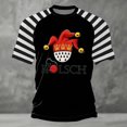 thumbnail image 3 of Blusas y camisas de manga corta con cuello redondo para hombre. Blusa holgada plisada de manga corta con degradado y cuello redondo para hombre., 3 of 3