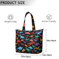 thumbnail image 4 of Modern Dinosaur Travel Duffel Bag, Abstract Watercolor Dino Print Tote, Cute Baby Dinosaur Pattern Weekender for Weekend Travel, 4 of 5