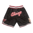 thumbnail image 1 of Pantalones cortos de baloncesto cortos con cordón bordado retro Bulls Pantalones cortos de entrenamiento, 1 of 4