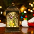 thumbnail image 6 of Christmas Lights, Vintage Christmas Lantern Ornament, Christmas Simulation Small Oil Lamp, Mini Decorative Lantern for Christmas Scene Decoration, Water Filling Snowflake Night Lamp, Battery-Powered, 6 of 6