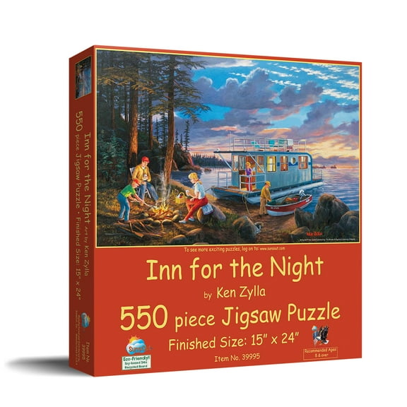 SUNSOUT INC - Inn for the Night - 550 pc Jigsaw Puzzle by Artist: Ken Zylla - Finished Size 15" x 24" - MPN# 39995