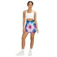 thumbnail image 5 of Women's Color Vortex Tie Dyeing Print High Waist A-Line Mini Skirts Colorful Pleated Short Skirt Trendy E-Girls Streetwear, 5 of 5