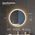 thumbnail image 6 of ANZZI 24-in. Diam. LED Front/Back Lighting Bathroom Mirror with Defogger, 6 of 9