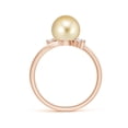 thumbnail image 2 of ANGARA Golden South Sea Cultured Pearl Bypass Engagement Ring in 14K Rose Gold for Women | June Birthstone, Birthday, Anniversary, Jewelry Gift for Women | Pearl Ring, 2 of 8