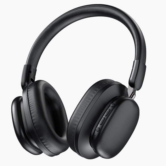 Wireless Headphone Bluetooth 5.4, 40H Playtime with 3EQ Modes, 4 Micrs ENC Noise Cancelling Headphones Wireless/Wired, Clear Calls, Deep Bass, Foldable Over Ear Headphones for Travel/Office/PC Black