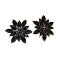 thumbnail image 2 of Eosunjian 1 Pair Women Stud Earrings Snowflake Shape Square Rhinestone Solid Color OL Commute Earrings Dating Prom Party Ear Stud Ear Jewelry Black, 2 of 13