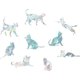 thumbnail image 1 of 9 pegatinas para ventanas de gatos, pegatinas estáticas de cristal arcoíris, aviso de pájaros, pegatinas para ventanas, decoraciones atrapasoles, prismas no adhesivos, vinilo antipájaros, 1 of 5