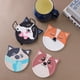 thumbnail image 1 of Posavasos creativo con forma de gato, posavasos absorbente de corcho, linda mascota, regalo creativo de dibujos animados, 1 of 3