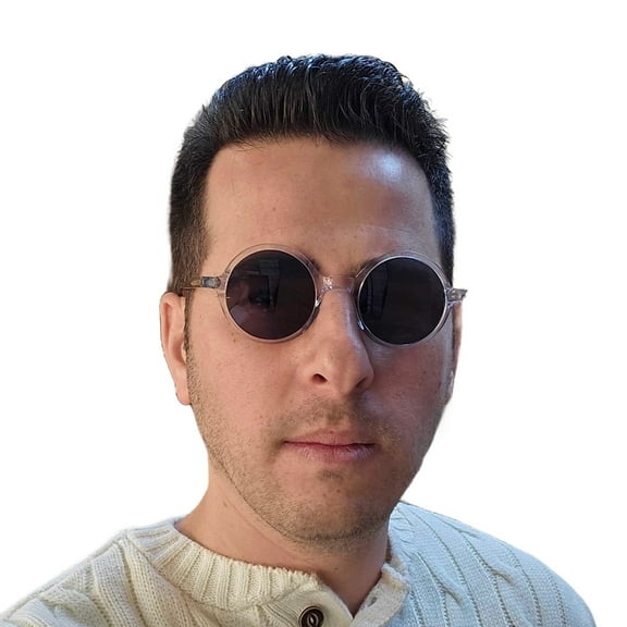 Leon Grey Round Sunglasses