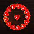 thumbnail image 5 of Decoraciones con globos para el día de San Valentín Globos XXL con letras LOVE Velas en forma de corazón Pétalos de rosa Globos de confeti en forma de corazón rojo y blanco para San Valentín, 5 of 5