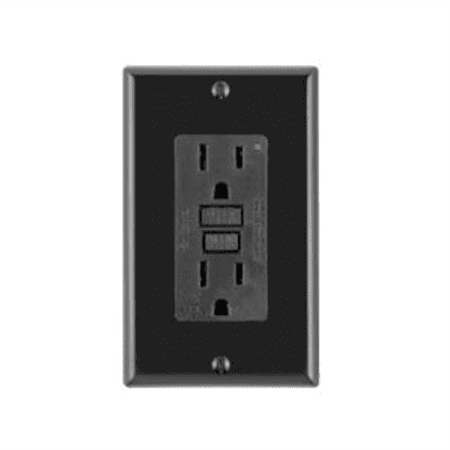 Gfi Gfci Outlet - Gfi Gfci Outlet 15 Amp 120 V 1 Pack Black