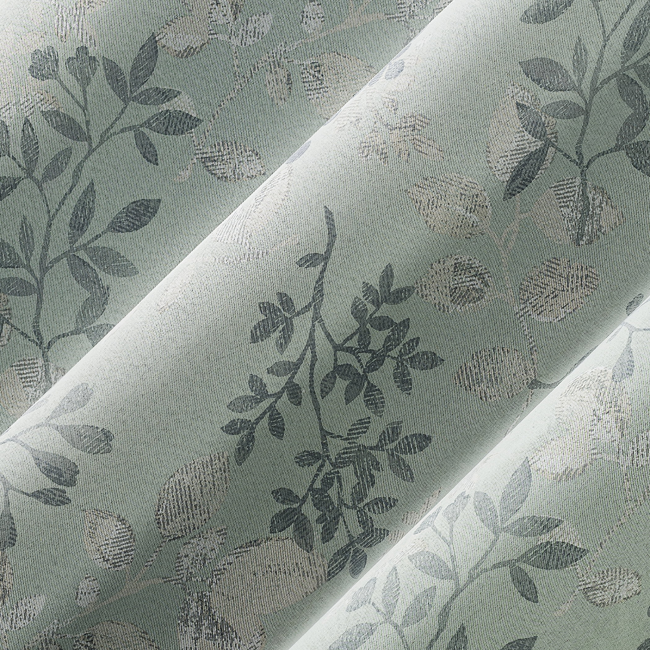 Mainstays Blackout Grommet Single Curtain Panel, 1 Panel, Green Botanical, 40"W x 95"L