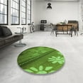 thumbnail image 4 of Ahgly Company Machine Washable Indoor Rectangle Transitional Pea Green Area Rugs, 4' x 6', 4 of 7