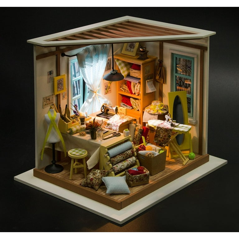 Diy miniature sewing room on sale kit