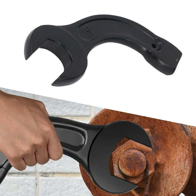 Clé à Molette à Ouverture Unique, Poignée Courbée en Acier à Haute Teneur en Carbone avec Design Ergonomique Courbé pour Réparation Automobile Entretien Industriel