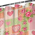 thumbnail image 3 of Pioneer Flower Floral Print Pattern Shower Curtain 36"x72", Bathroom Decorative Shower Curtain Set with 12 Hooks, Waterproof Washable, 3 of 6
