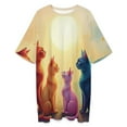 thumbnail image 3 of Loving Cats Are Cute Sleepshirts For Sleeping Travels Loose Sleepdress Pajama Dress Soft Nightdress Sleepwear, 3 of 7