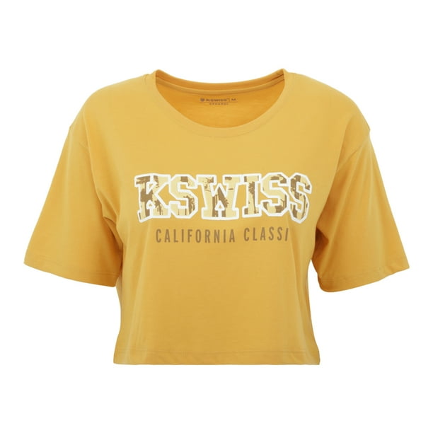 Playera Dama Oversize K-Swiss GTSW-01 Color Amarillo