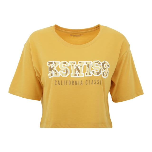 Playera Dama Oversize K-Swiss GTSW-01 Color Amarillo