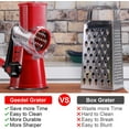 thumbnail image 3 of Geedel Rotary Cheese Grater, Kitchen Mandoline Vegetable Slicer with 3 Interchangeable Blades, Easy to Clean Rotary Grater Slicer for Fruit, Vegetables, Nuts, 3 of 9