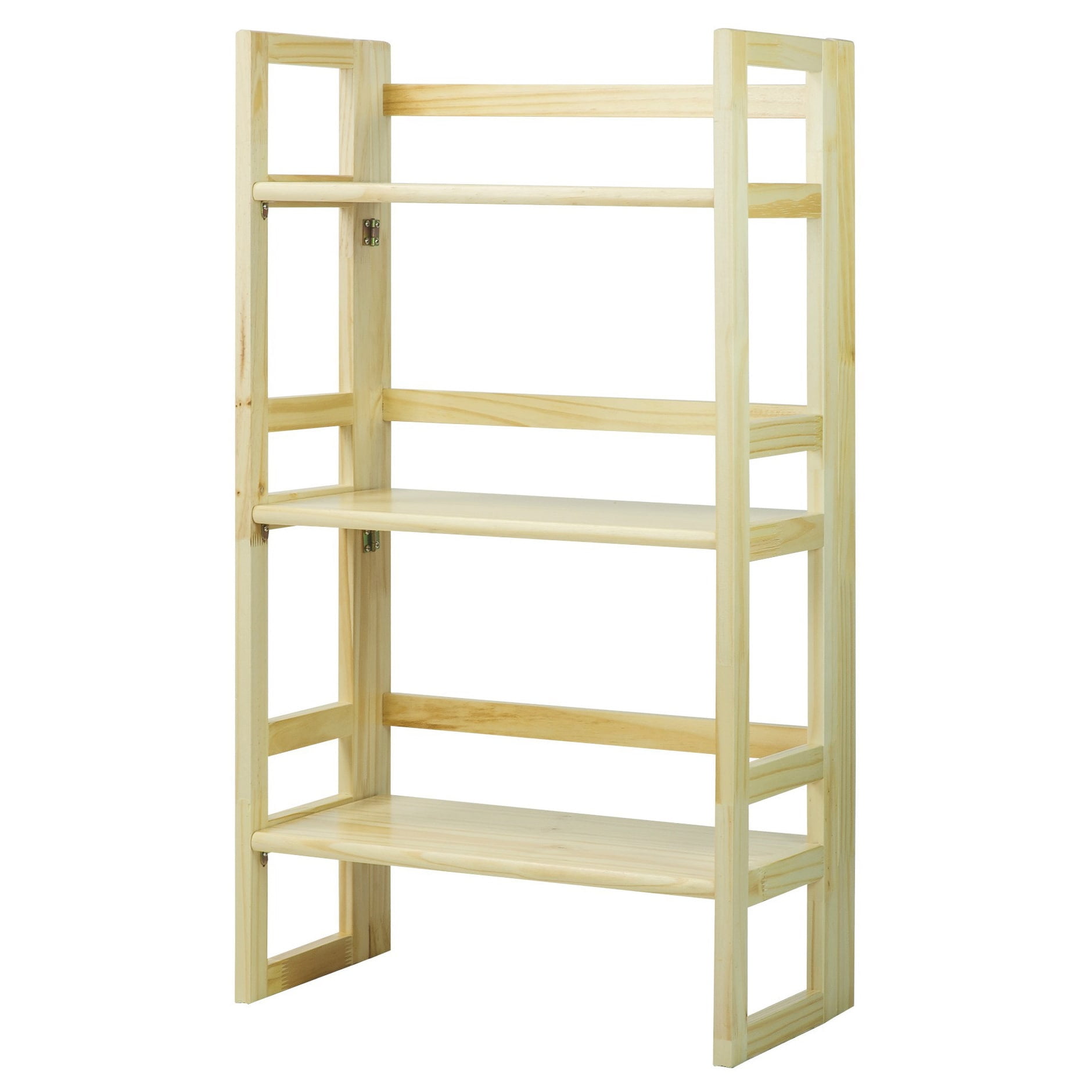 3-Shelf Folding Student Bookcase 20.75" Wide-Natural