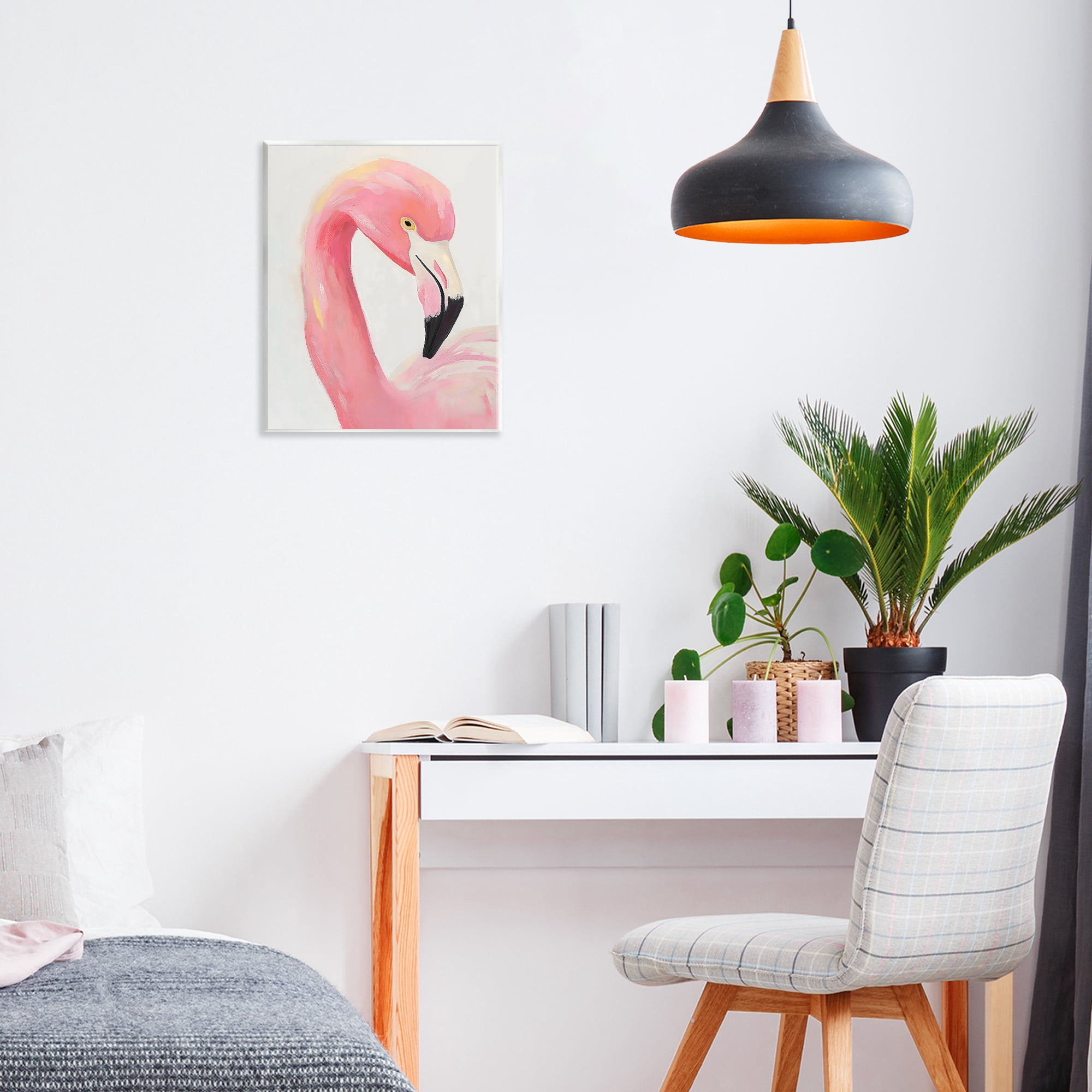 Stupell Industries Serene Pink Flamingo Portrait Wall Plaque Art, design by The Prints Vibe