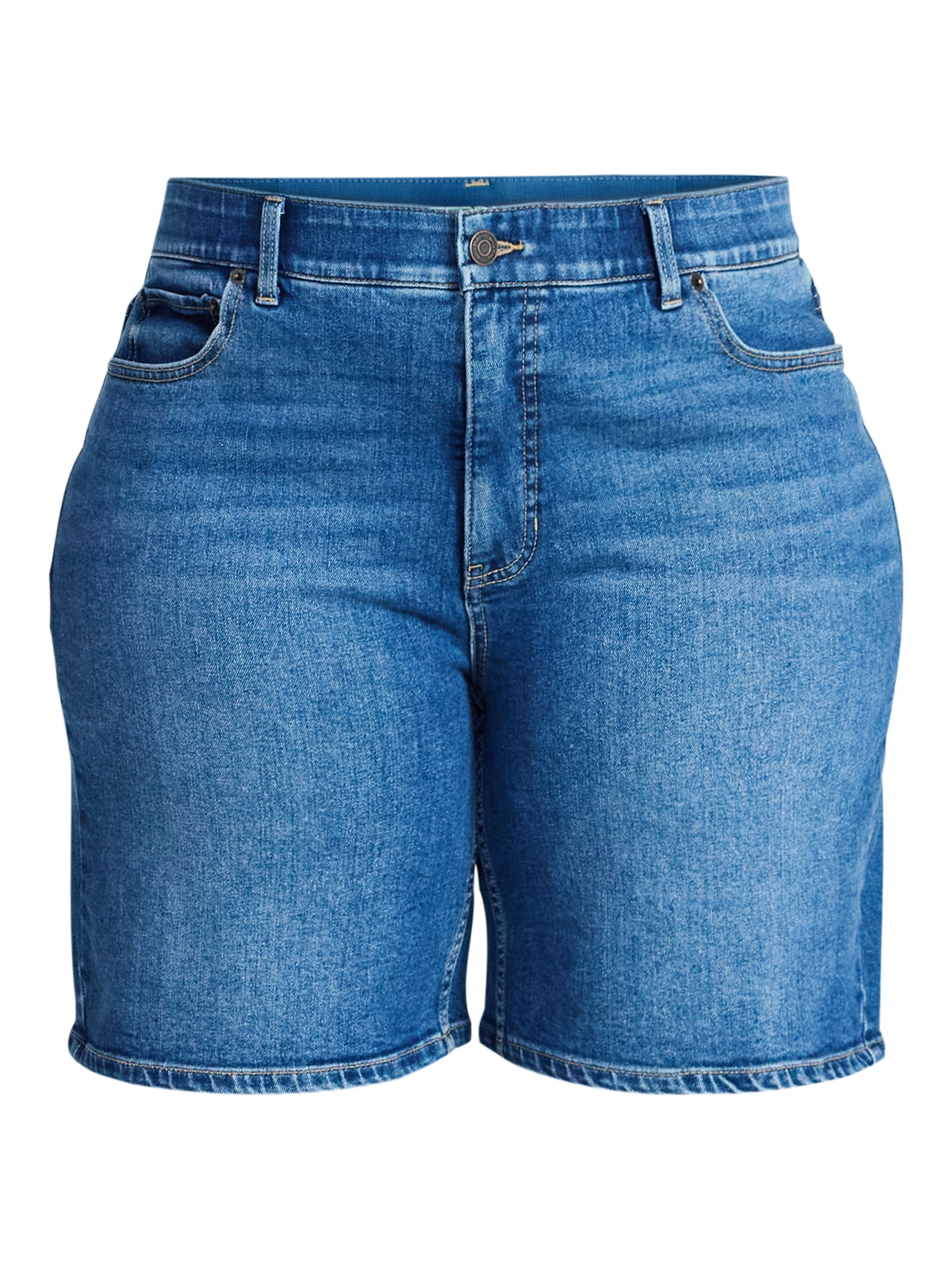 Terra & Sky Women's Plus Size Bermuda Shorts, 9" Inseam, Sizes 16W-26W