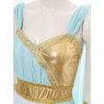 thumbnail image 6 of iiniim Womens Greek Toga for Halloween Cosplay Chiffon Sleeveless Dress Outfits Light Blue XXL, 6 of 7