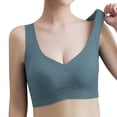 thumbnail image 2 of Lixiuxyad Seamless Front Yoga Bra For Supportive Non Padded Sports Top With Side Coverage And Back Design For Fitness Workout,Bras for Women Blue L, 2 of 7