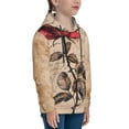 thumbnail image 3 of Lsque Vintage Rose Botanical Art Patten Youth Hoodie Sweatshirt Pullover with Kangaroo Pocket Boys and Girls Hoodie Warm Hoodie for Kids-Large, 3 of 6