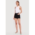 thumbnail image 2 of Women's WAX Distressed Fixed Cuff Denim Shorts, 2 of 4