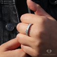 thumbnail image 2 of 2.00 CTTW Moissanite Princess Cut 8 Stone Wedding Band, Eternity Ring in 925 Sterling Silver, Giorgio Bergamo Size 7, 2 of 6