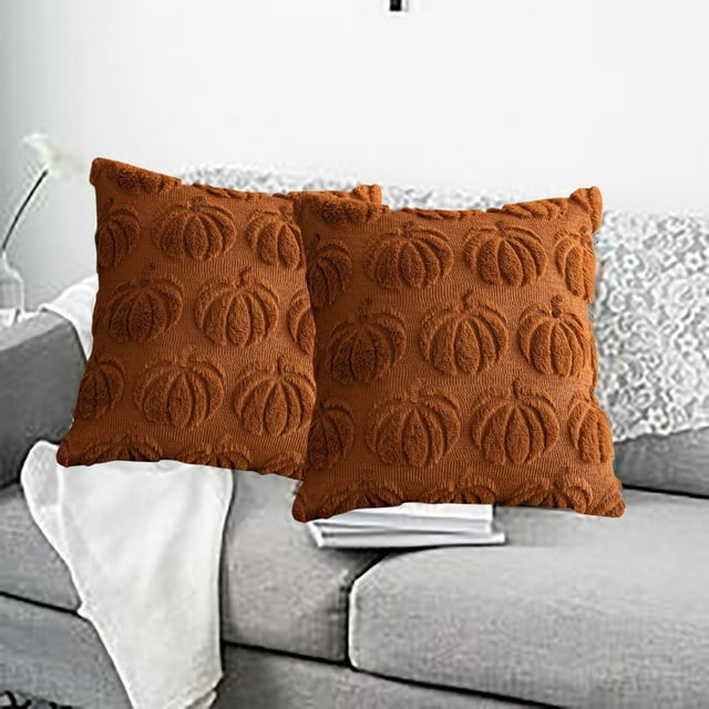 Pumpkin Fall Decorative Throw Pillow Covers Silk Pillowcase Cover Extra Long Pillowcase Throw Pillows for Bed