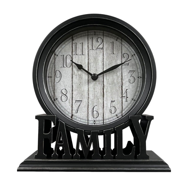 Round Table Clock Decorative Silent Living Room Bedroom Quartz Movement for Shelf Kitchen Decors StyleA