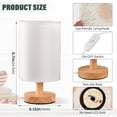 thumbnail image 3 of Bear Scarf Hat Table Lamp USB Bedside Desk Nightstand Lamp Printed Gifts Small Lamp Wood Base for Bedroom Living Room Kids Room College Dorm, 3 of 7