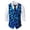 Blue, variant on Men Vest Sleeveless Jacket Top Carnival Clothes For Glitter Sequins Party Vest Outerwear For Carnival Festival Celebration And Stage Performance Gold M