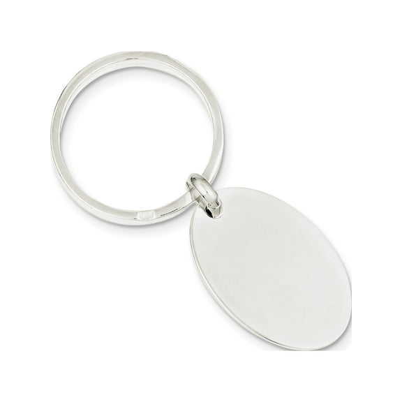 Sterling Silver Oval Key Ring Made In United States qq13