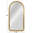 thumbnail image 2 of Creative Co-Op Decorative Arched Metal Wall Mirror, Gold, 2 of 8