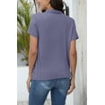 thumbnail image 6 of HOWCOME Women’s Cardigans Loose Fit Short Sleeve Beach Cover Up with Slouchy Pockets (X-Large,Grayish Purple), 6 of 8