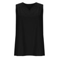 thumbnail image 5 of Duoif Womens Tank Tops V-Neck Business Tank, Cotton Linen Camisole Blouse Going Out Tops for Women Black L, 5 of 7