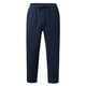 thumbnail image 5 of Pantalones de playa Cagnkofi para hombre, informales, de lino y algodón, de color liso, holgados, a la moda, 5 of 8