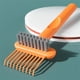 thumbnail image 5 of Inteprter Cepillo de limpieza de peine Mini Mango antideslizante Cepillo de pelo hueco de plástico Rizador Quitar regalos de Baño Gris Type3 NO3 Inteprter HA059188-01B, 5 of 6