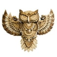 thumbnail image 2 of LOVIVER Wood Owl Wall Decor Animal Sculpture Wall Art, Wall Plaque, Unique Owl Statue Hanging Decoration for Hotel,Office,Living Room 21x16x3.5cm, 2 of 8