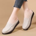 thumbnail image 2 of ZACPNCV Womens Plus Size Breathable Slides Round Toe Soft Sole Comfort Slip On Flats, 2 of 9
