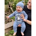 thumbnail image 4 of RUINIXCW Baby Boy Jumpsuit and Hat Set Long Sleeve Racoon Print Romper with Cap, 4 of 6