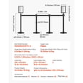 thumbnail image 3 of VEVOR Stanchion Post, 8 Pcs Stanchions with Retractable Belts, Carbon Steel Black Stanchions Queue with Sand Injection Hollow Base, Crowd Control Barriers for Theaters, Parties, Weddings, 3 of 9