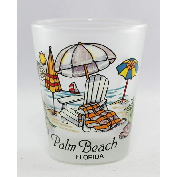 Palm Beach Florida Beach Chair Shot Glass
