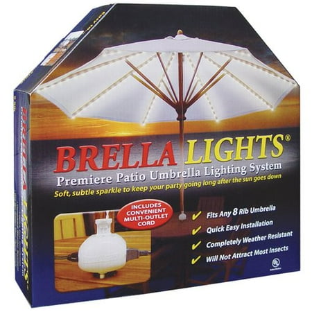Brella Lights Patio Umbrella Lighting System With 120-Vac ...